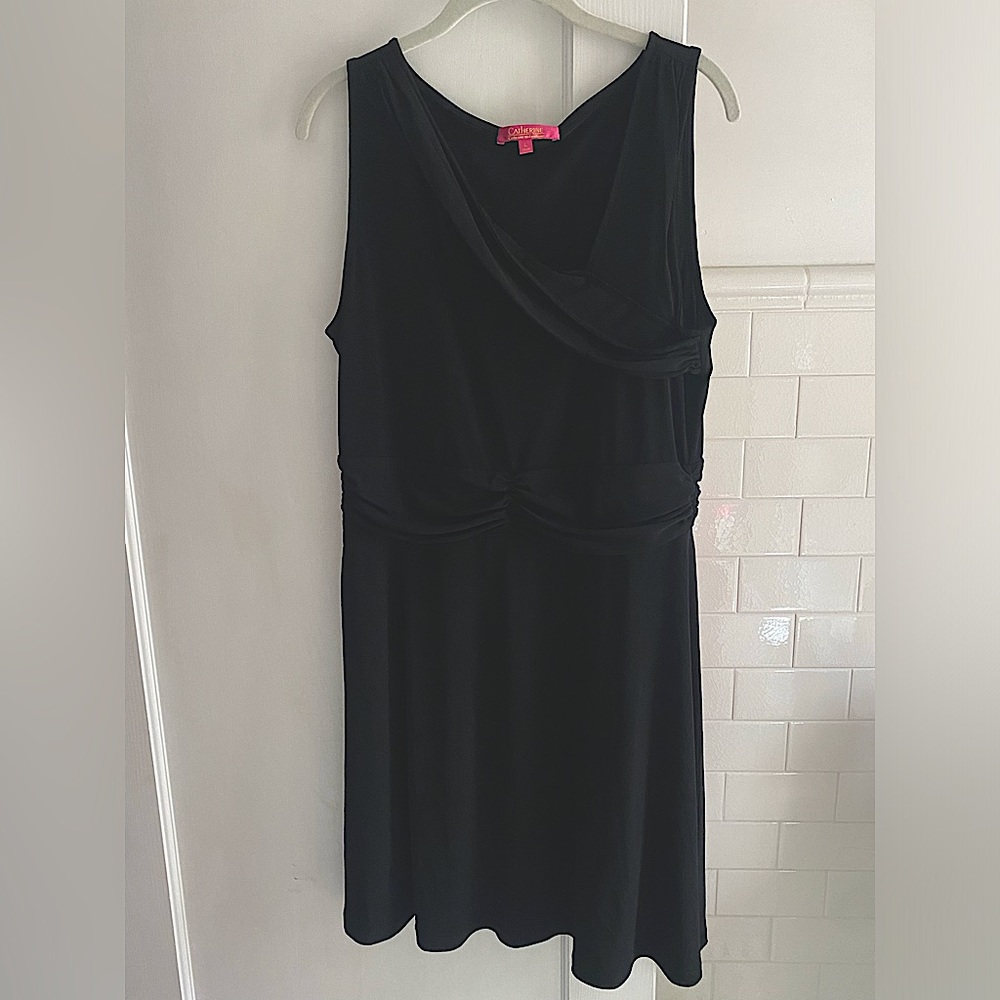 Catherine- Catherine Melandrino- Matte Jersey Dress, Black, Size L